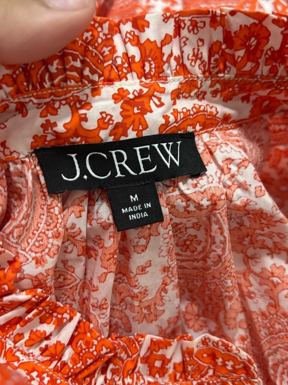 J. CREW Women's Floral Ruffle-collar mini dress